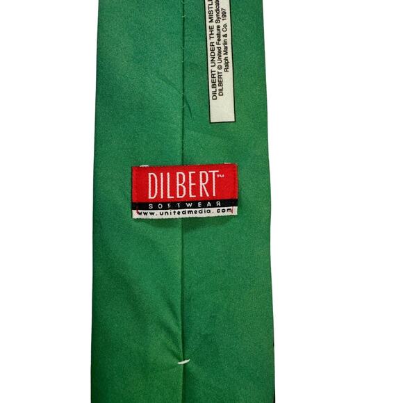 Ralph Marlin Dilbert Softwear Under The Mistletoe Christmas Vintage Necktie - Picture 4 of 7